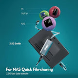 2.5G Usb C To Ethernet Adapter, Usb Type C To Lan Network Adapter Gigabit Comp