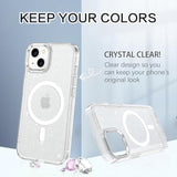 Magnetic For Iphone 13 Case & Iphone 14 Case, Clear Sparkly Glitter Iphone 14 Phone Case [Compatible With Magsafe]Shockproof Cute Women Girl Protective Cover Case For Iphone 13/14 6.1",Clear