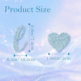Glitter Blue Love Laughter & Happily Ever After Banner, 13FT White-Blue Champagne Heart Streamers Garland for Wedding Bridal Engagement Party