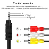 3.5Mm To Rca Camcorder Handycam Av Audio Video Output Cable, 3.5Mm 1/8" Trrs T