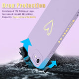 For Iphone Se 2022/ 2020, Iphone 7/ 8 Case For Women Girls, Cute Luxury Heart [Soft Anti-Scratch Full Camera Lens Protective Cover] Silicone Girly Shockproof Phone Case-Purple