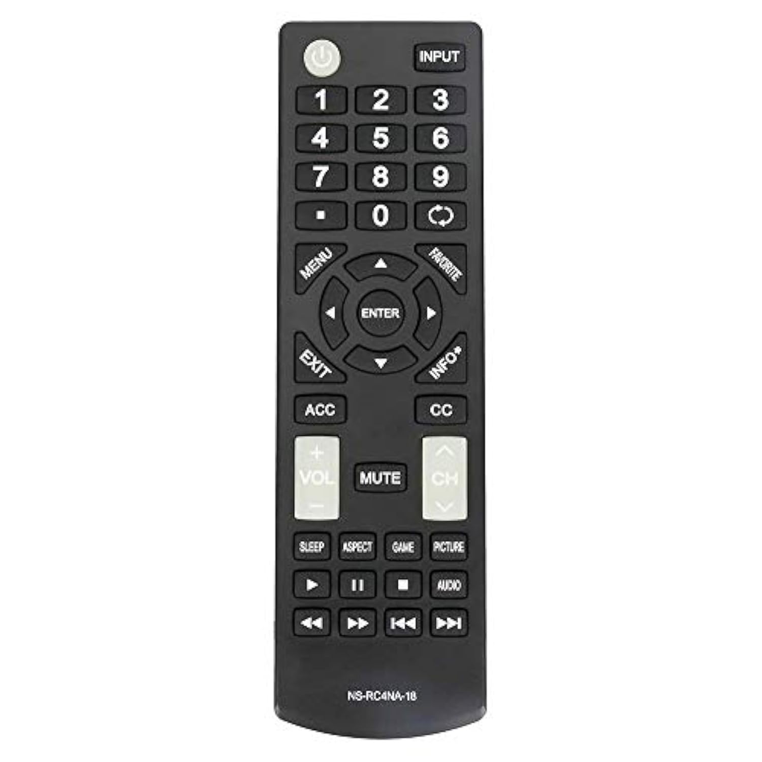 Universal Ns-Rc4Na-18 Remote Control Replacement For All Insignia Tvs