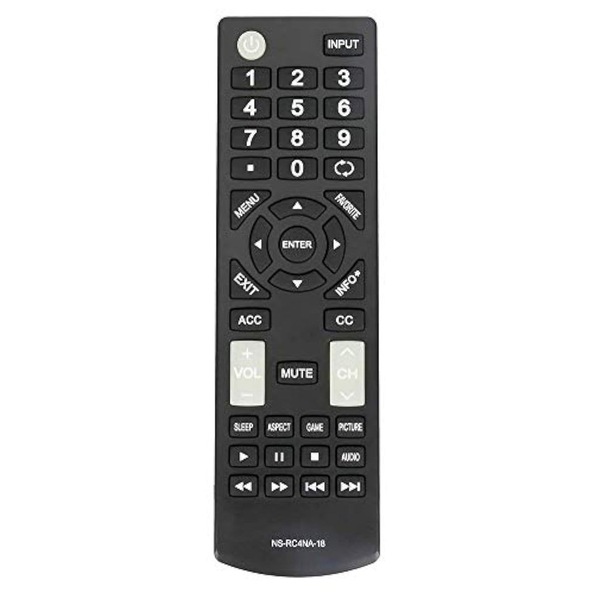 Universal Ns-Rc4Na-18 Remote Control Replacement For All Insignia Tvs