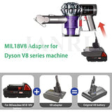 Mil18V8 Battery Adapter, Converter For Milwaukee M18 18V Lithium Battery To For Dyson V8 Battery, Work For Dyson V8 Series V8 Absolute Animal Vacuum Cleaners Fluffy Motorhead