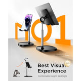 Cell Phone Stand Adjustable For Phone Holder For Desk, Office Desk Accessories Computer Pc For Stand Gaming Essentials Fit Otterbox Case Phones Switch Kindle Ipad Air Tablet 4-10In