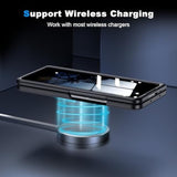 For Galaxy Z-Fold-4 Stand Slim Case: Privacy Screen Protector Hidden Kickstand Wireless Charging Thin Design For Business Professionals Phone Cover For Samsung Z Fold 4 5G 2022