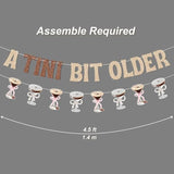 Glitter Espresso Martini Banner – “A Tini Bit Older” Birthday Decoration for Cocktail Party