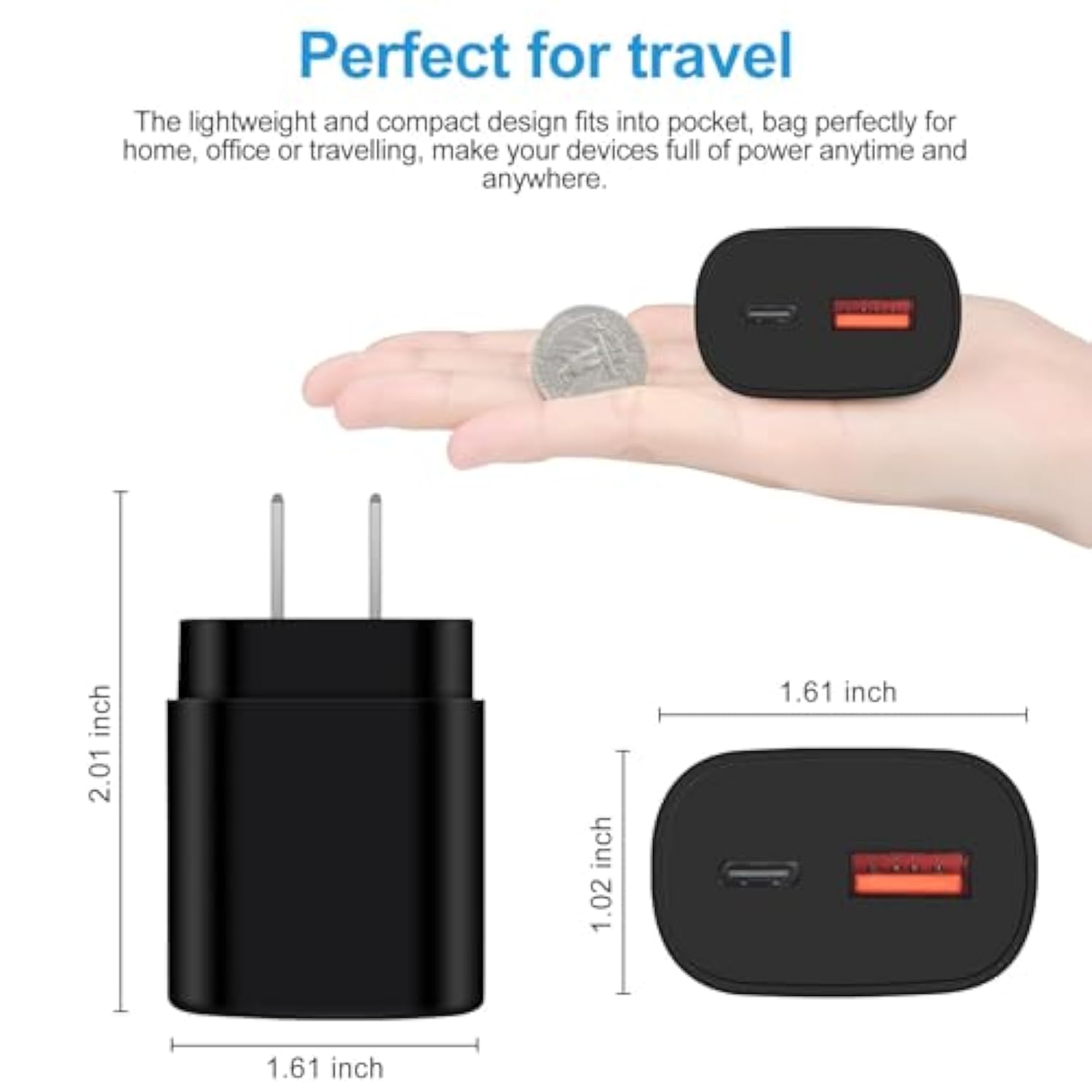 25W Usb C Fast Charging Block Type C Wall Plug Charging Brick For Samsung Galaxy S25 Ultra/S24 Fe/S24/S24 Ultra/S24 Plus/S23 Fe/S22/S21 Fe/Watch 7 6/A35/A15/A25/A14/A13/A03S,Iphone 16,Google Pixel 8A