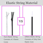 Stretchy String For Bracelets, 4 Rolls 1 Mm Sturdy Elastic String Elastic Cord For Jewelry Making, Necklaces, Beading (2 Black+ 2 White)