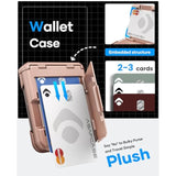 Rose Gold Wallet Case for Samsung Galaxy Z Flip 6 and Z Flip 7 FE