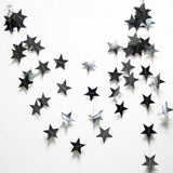 Black Silver Moon Decoration Star And Gothic Halloween Decor Garland For Twilight Birthday New Year Eve Party Grunge Star Banner Celestial Wedding Baby Shower Ramadan Eid Mubarak Summerween