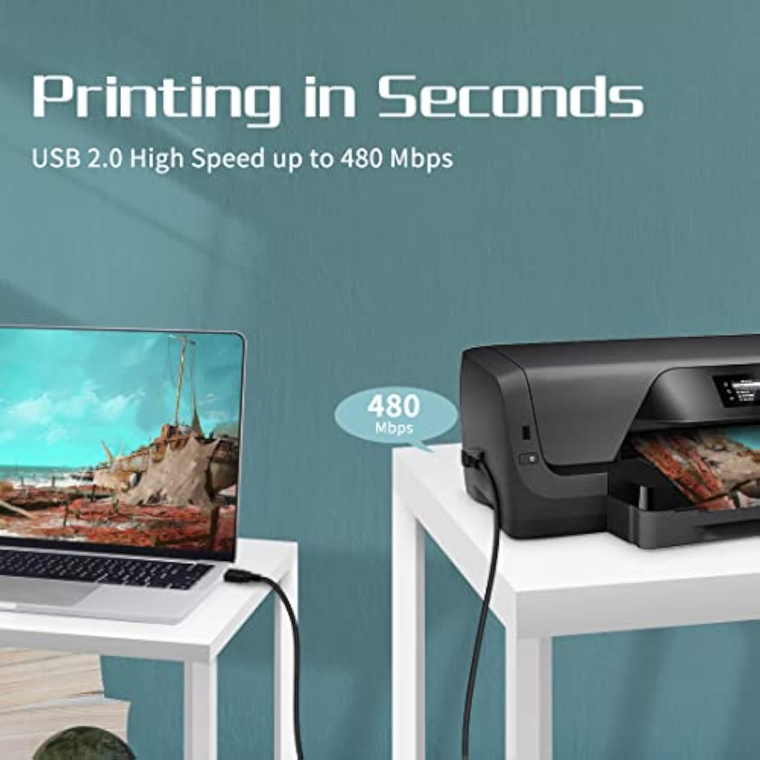 Usb Printer Cable 90 Degree Usb 2.0 A Male To B Male Printer Scanner Usb B Cab