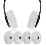 Earpads Sweater Cover Protectors With Knit Fabric For Beats Solo 3/2, Solo Hd/Mixr/Ep Headphones And Other Headsets With 1.57-3.14 Inch Ear Cushions [ 2 Pairs ] (White)