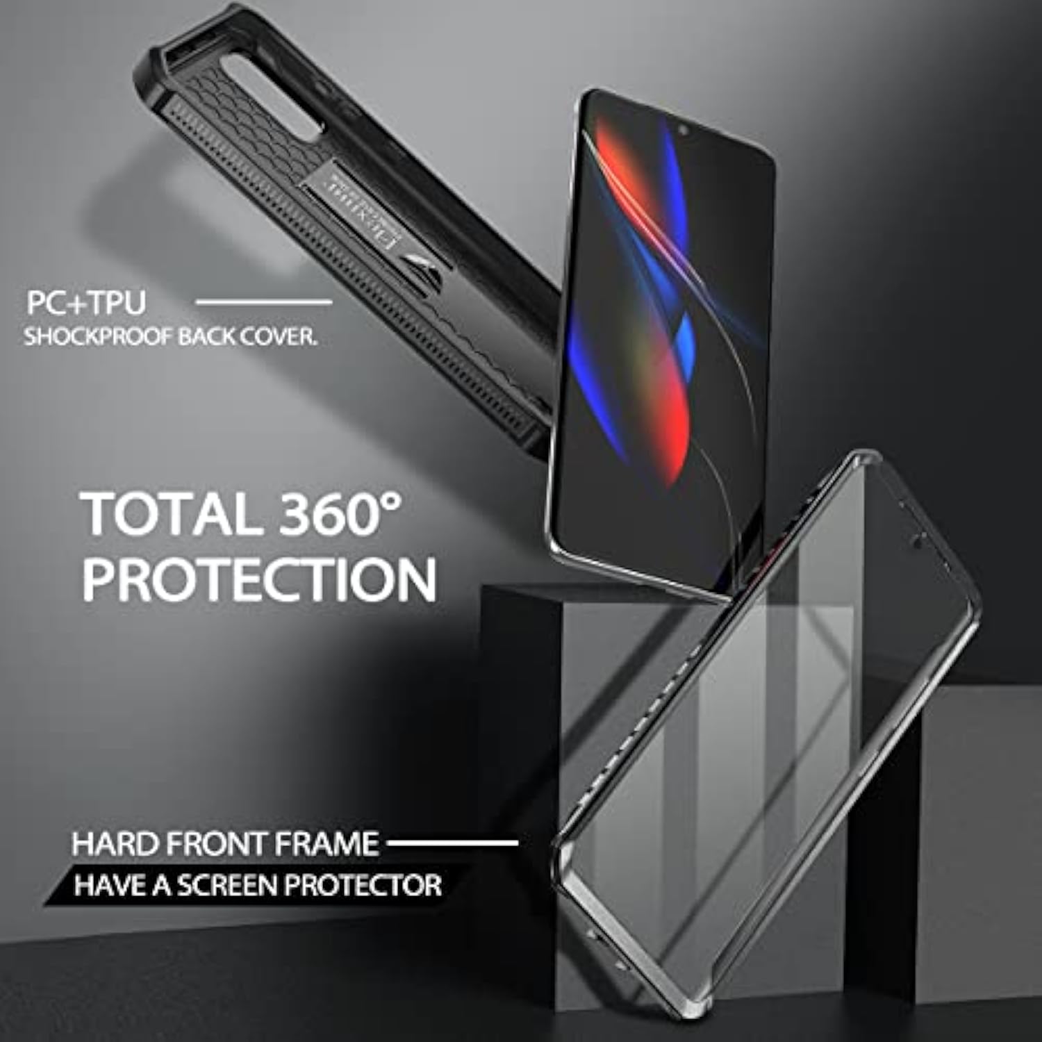 For Samsung S20 Plus Case, [Built In Screen Protector And Kickstand] Heavy Duty Grade Protection Shockproof Protective Cover For Samsung S20 Plus - Black