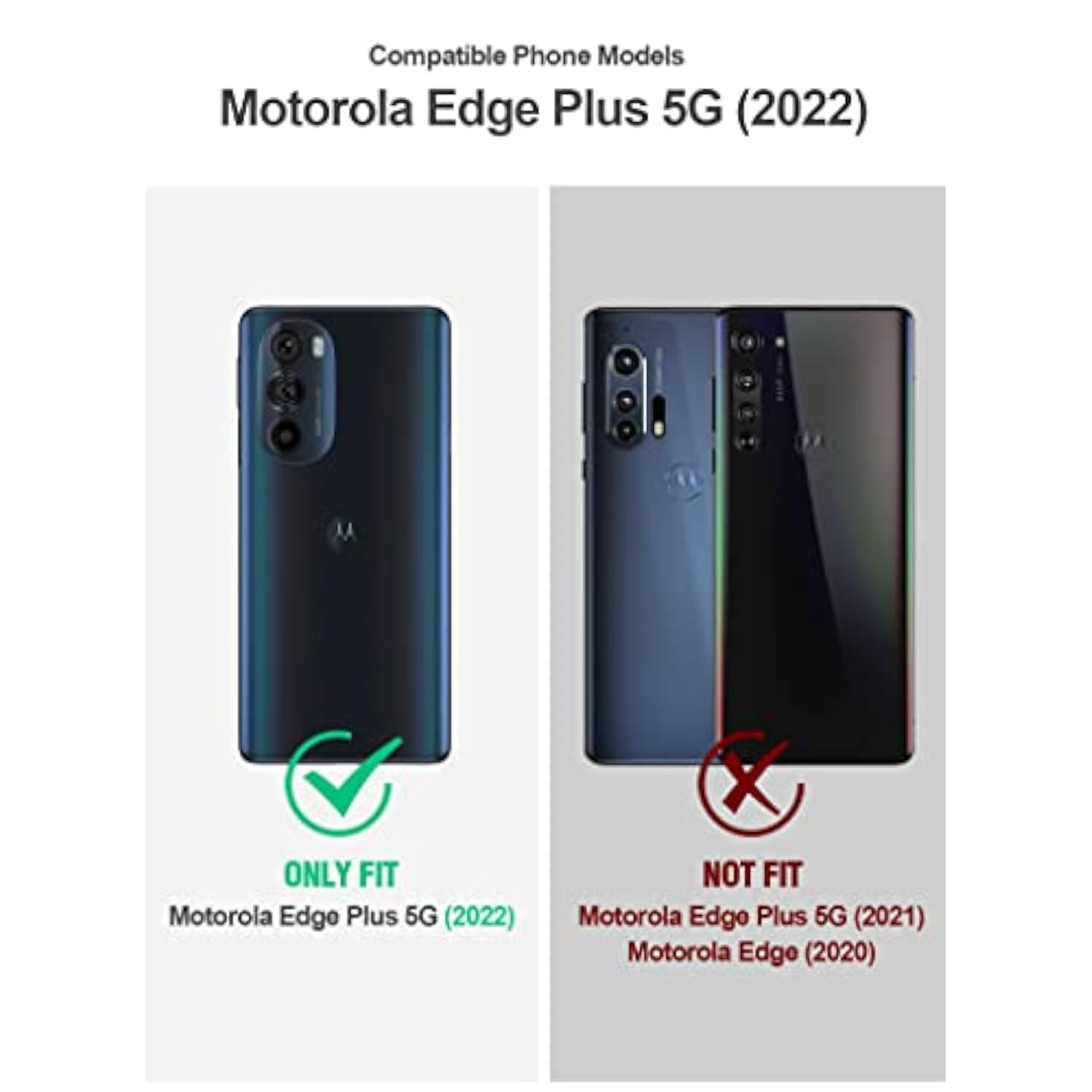 Guardian Series Case Designed For Motorola Edge Plus 5G 6.7" (2022) / Edge+ 5G Uw (2022), Model # Xt2201,Full Body Hybrid Shockproof Bumper Cover With Builtin Screen Protector, Black/Clear