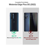 Guardian Series Case Designed For Motorola Edge Plus 5G 6.7" (2022) / Edge+ 5G Uw (2022), Model # Xt2201,Full Body Hybrid Shockproof Bumper Cover With Builtin Screen Protector, Black/Clear