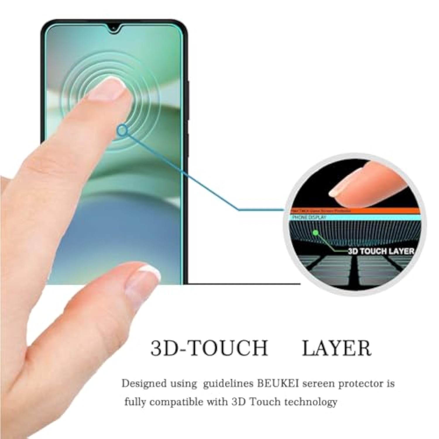 (3 Pack Designed For Xiaomi Redmi A4 / Redmi A4X / Redmi A5 / Redmi A5X Screen Protector Tempered Glass, Anti Scratch, Bubble Free, 9H Hardness