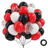 60pc Red, Black & White 12-Inch Balloons for NYE & Birthdays