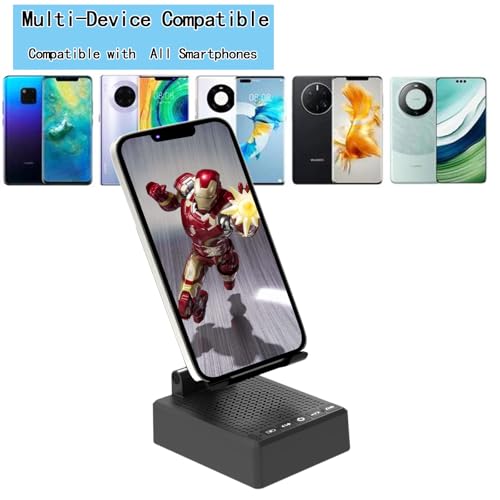 Birthday Gifts for Mother Father ,Cell Phone Stand with Wireless Bluetooth Speaker and Antislip Base HD Surround Sound for Home and Outdoors with