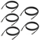 Usb C Extension Cable, 5-Pack 6.6Ft, Usbc Extender Male To Female Cord 100W/5A Fast Charging 4K@60Hz Video, [Usbc 3.2 Gen2/10Gbps] For Carplay, Macbook,Ipad,Laptop,Tablet,Phone,Usb C Hub,Switch