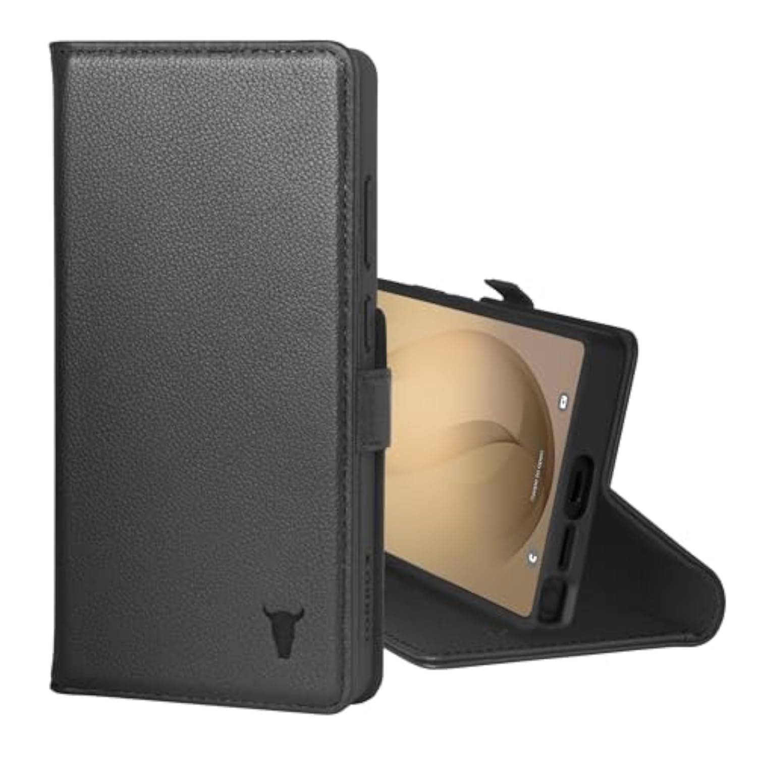 Premium Leather Wallet Case Compatible with Samsung Galaxy S26 Ultra 5G 2026 - Black