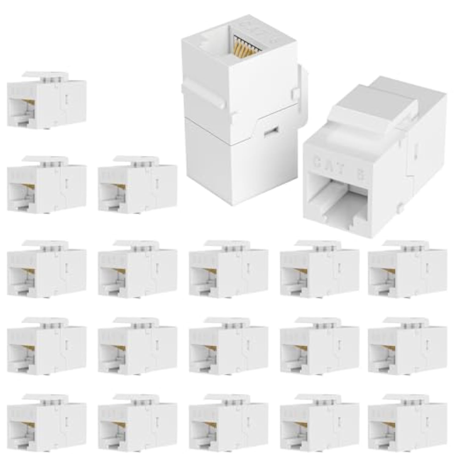 Rj45 Coupler, 20 Pack Ethernet Coupler, Rj45 Keystone Jack Cat6 Coupler Female