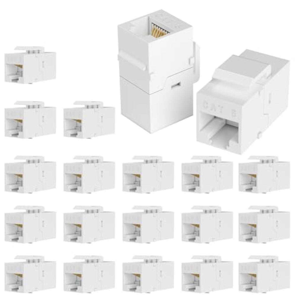 Rj45 Coupler, 20 Pack Ethernet Coupler, Rj45 Keystone Jack Cat6 Coupler Female