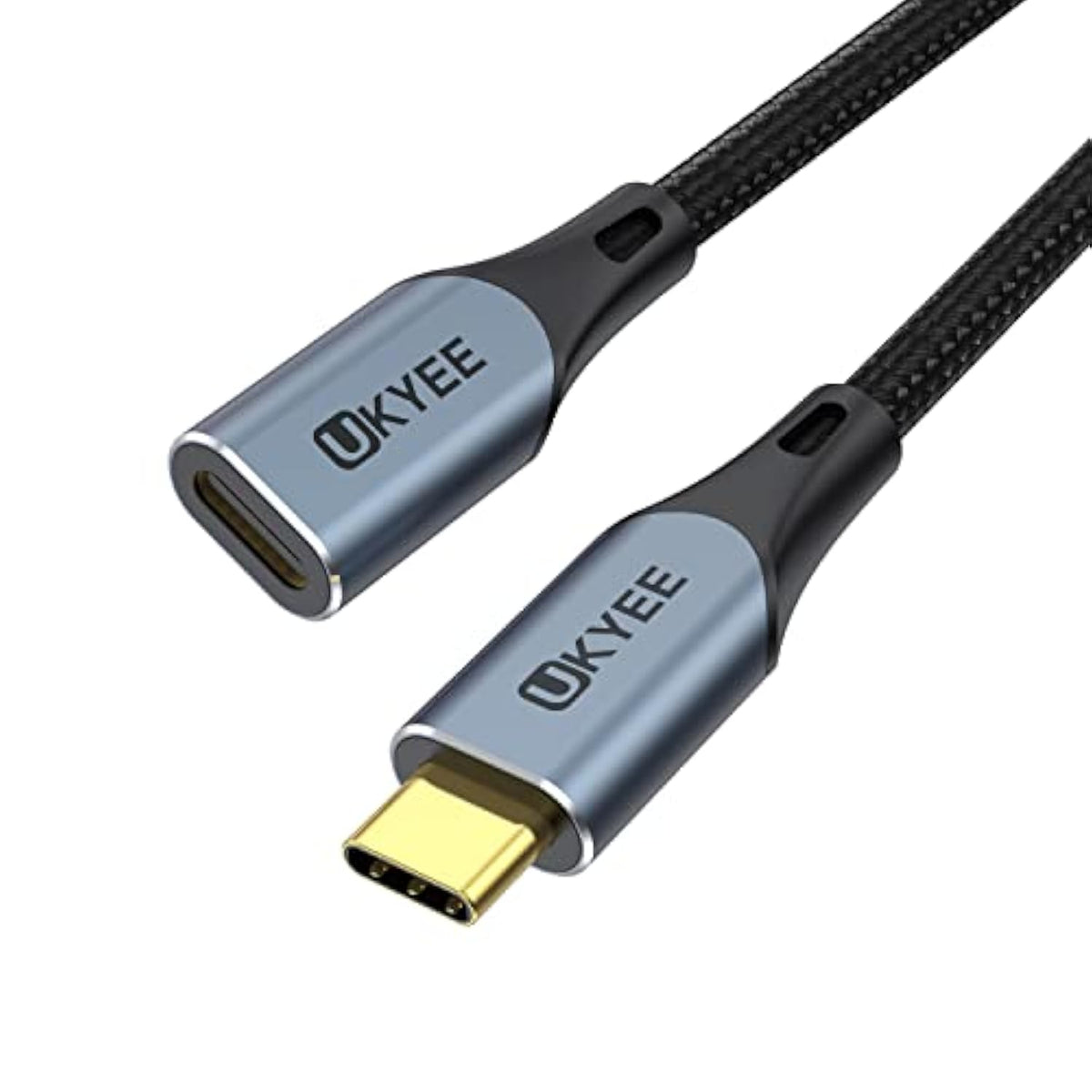 Usb C Extension Cable 3.3Ft (100W/10Gbps), Nylon Braided Usb 3.1 Type C Male T