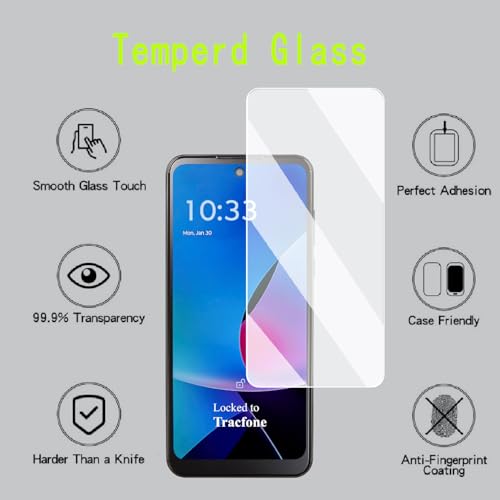 [4 Pack] Screen Protector Compatible with Motorola Moto G Play 2023,Scratch Resistant,Easy-Install,Bubble Free,Anti-Fingerprint,Tempered Glass