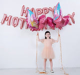 HAPPY MOTHER'S DAY Aluminum Foil Balloon Set 16 Inches Letter Balloon Decoration for Mother's Day Party (butterfly)