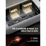 Usbc To Usbc 100W [10Ft/2 Pack] Usb C To Usb C Fast Charging Cable Braided C To C Charger Cord 5A For Macbook Pro/Air, Iphone 15 Pro Max Plus,Ipad Pro,Samsung Galaxy S24 Ultra S23,Pixel,Ps5,Switch