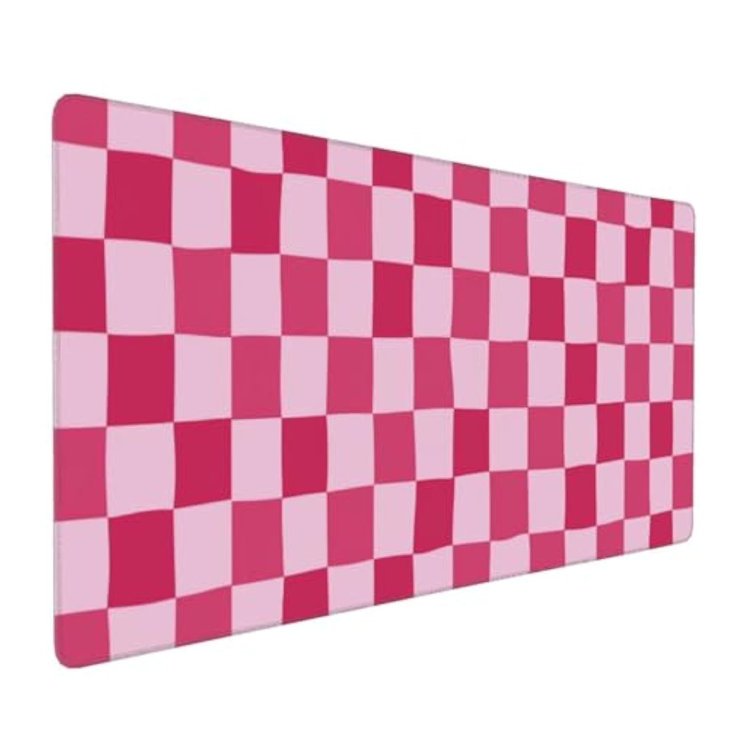 Pink Purple Checkerboard Mouse Pad Large Desk Mat For Keyboard And Mouse Non-Slip Gaming Mousepad Office Desk Accessories For Computer 35.4X15.7Inch