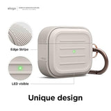 elago Armor Case Compatible with AirPods 3 Case Cover - Karabiner Included, Supports Wireless Charging, Shock Resistant, Easily Cleaned, Full Protection (Stone)