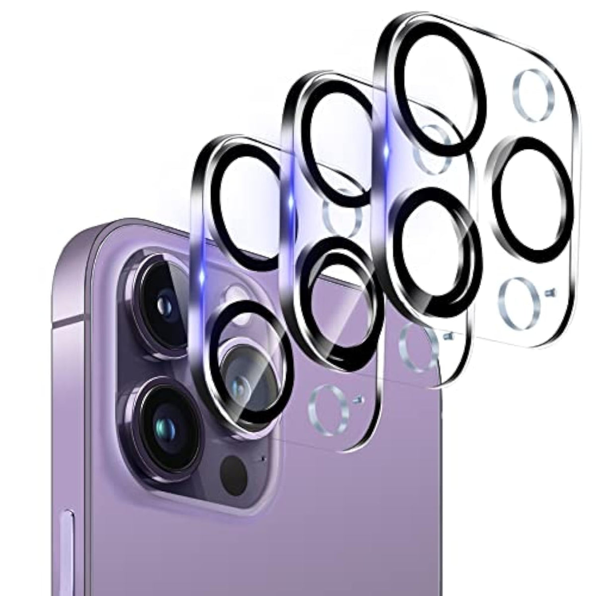 iPhone 14 Pro & Pro Max Camera Lens Protector 3-Pack Tempered Glass 9H