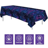 Space Galaxy Party Tablecloth Decorations - Disposable Outer Space Birthday Party Supplies Table Cover, Starry Night Sky Birthday Baby Shower Decorations Table Cloth - 3 Pack (54In X 108In)