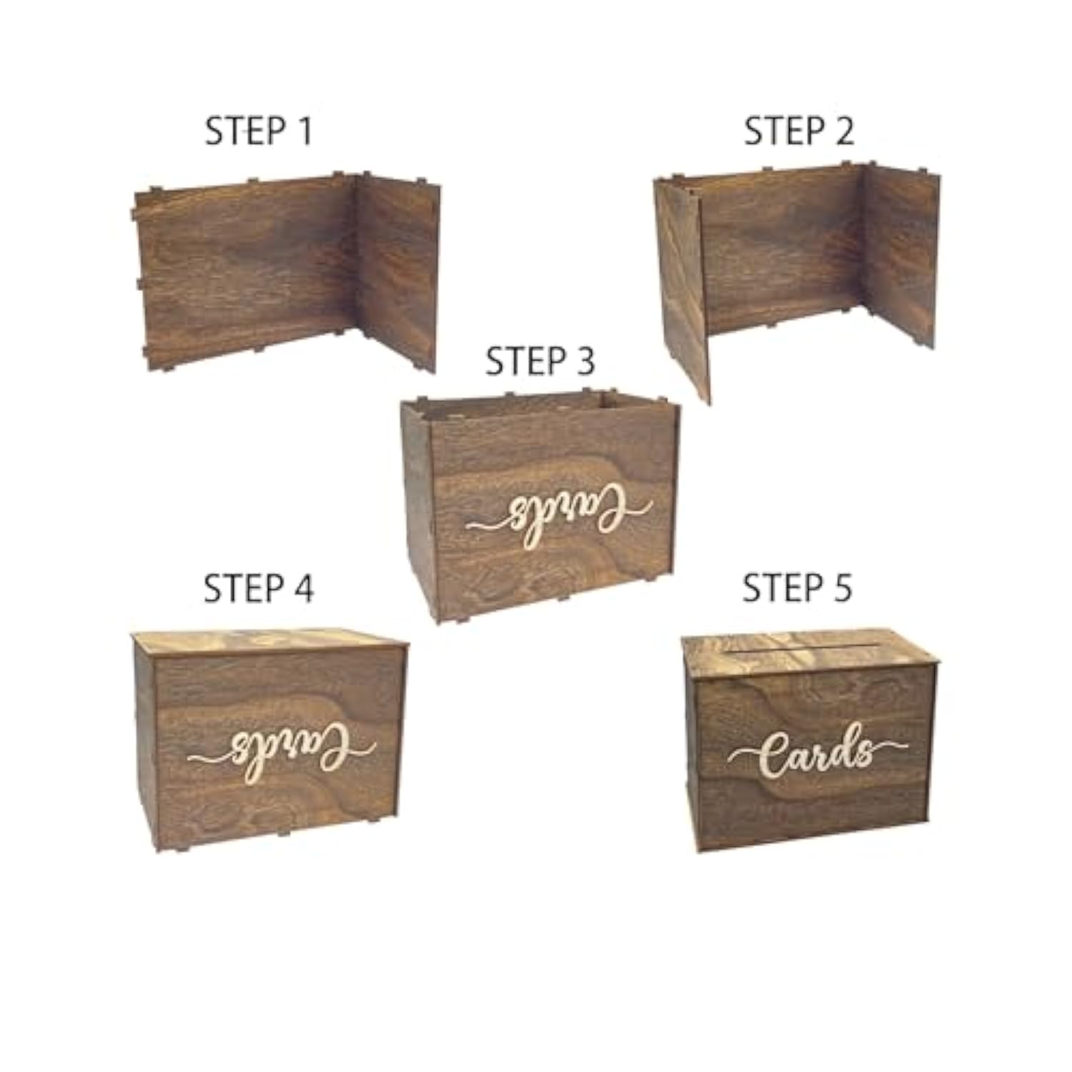 Rustic Wooden Card Box 12X9X7 Inch Gift Card Box For Wedding Birthday Baby Shower Graduation Party