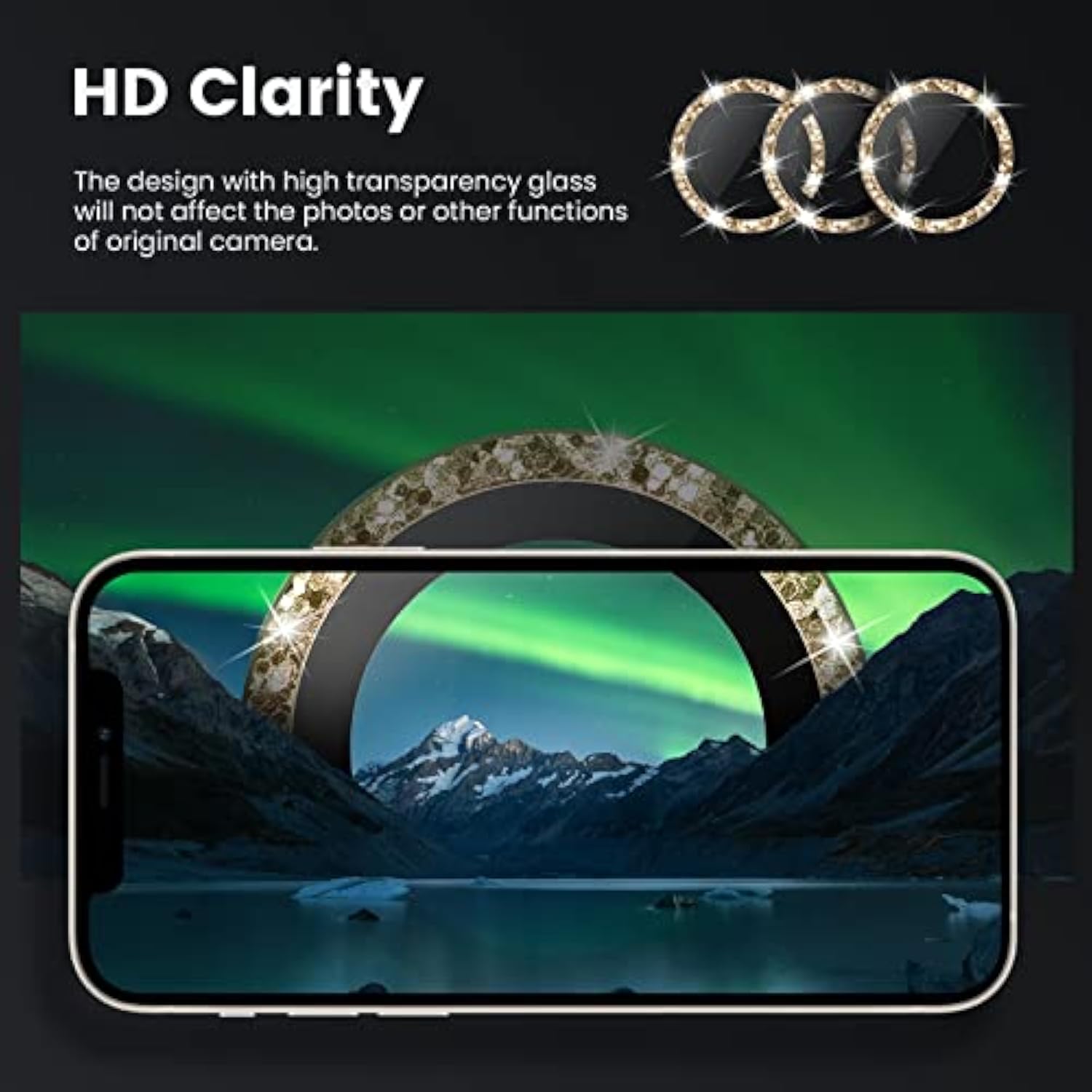 For Iphone 14 Pro / Iphone 14 Pro Max Camera Lens Protector, 9H Tempered Glass Camera Cover Screen Protector Metal Individual Ring Protector For Iphone 14Pro 6.1 Inch Iphone 14 Promax 6.7 Inch