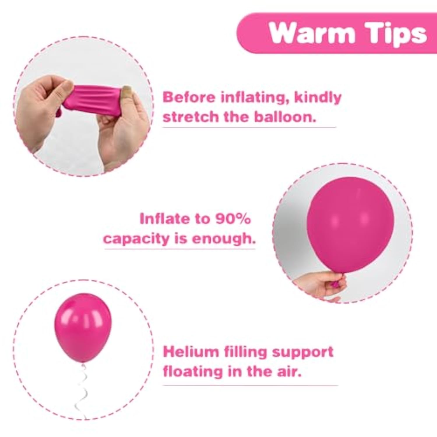 Pink And Black Balloons, 12 Inch Pink Black Balloons, Hot Pink White Pastel Confetti Latex Balloon For Girls Birthday Baby Shower Wedding Bridal Shower Party Decorations