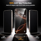 2+2 Pack For Iphone 16 Pro Max Privacy Screen Protector 6.9" With Camera Lens Protector [Auto Alignment/Dust Removal] Anti Spy Tempered Glass [Military Grade Shatterproof] Case Friendly