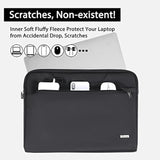 Voova Laptop Bag Case 17 17.3 Inch with Shoulder Strap & Handle, Waterproof Computer Sleeve Cover Compatible with 17-18” MacBook HP Acer Asus Dell Lenovo, Slim Briefcase for Men Women, Black