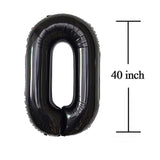 Giant Black 50 Foil Balloons for 50th Birthday or Anniversary Party Decorations