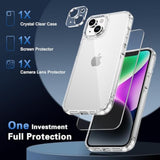 Compatible For Iphone 13 Case Clear With Premium Screen Protector & Camera Lens Protector, Military-Grade Protection, Yellowing Resistant, Compatible With Iphone 13 Clear Case (Crystal Clear)