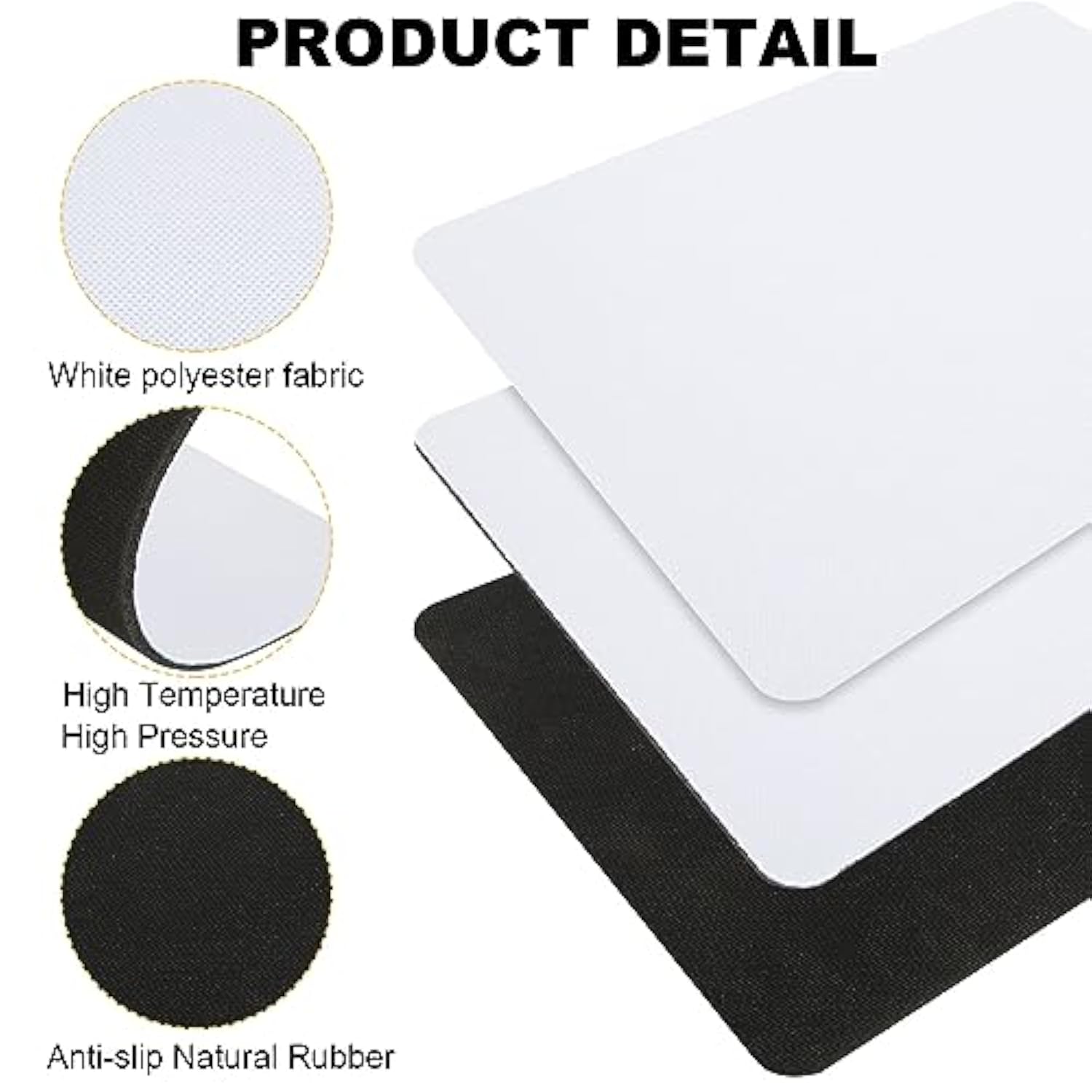 30 Pcs Sublimation Mouse Pad Blanks, White Mouse Pad For Heat Press Printing, Rectangular Sublimation Blanks Mousepad For Heat Transfer Crafts, With Non-Slip Rubber Base, 22 X 18 X 0.3Cm