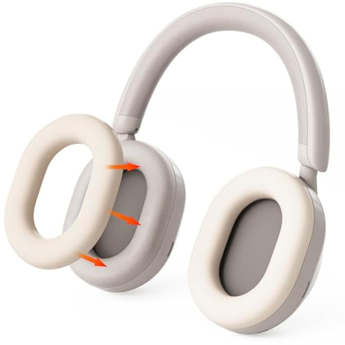 Silicone Ear Pad Covers For Sony Wh-1000Xm5, Sweat-Proof, Anti-Scratch, Gym-Ready Ear Cushion Protectors, Easy To Clean, Soft Fit For Workout & Travel - Gold