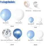 102pcs Blue and White Balloon Garland Arch Kit for Baby Shower & Party Decor