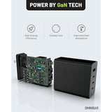 140W Usb C Charger, 4-Port Gan Foldable Fast Wall Charger,100W Laptop Fast Charger Adapter For Macbook Pro 16 14 Mac Air 15 13 Inch,Ipad Pro,Iphone 16/Pro,Dell Xps 13,Note 20/10+,Samsung,Pixel Etc