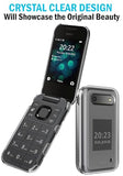 Clear Case for Nokia 2780 2760 Flip Phone, Transparent Hard Shell Slim Cover (Screen Protection, Textured Grip)