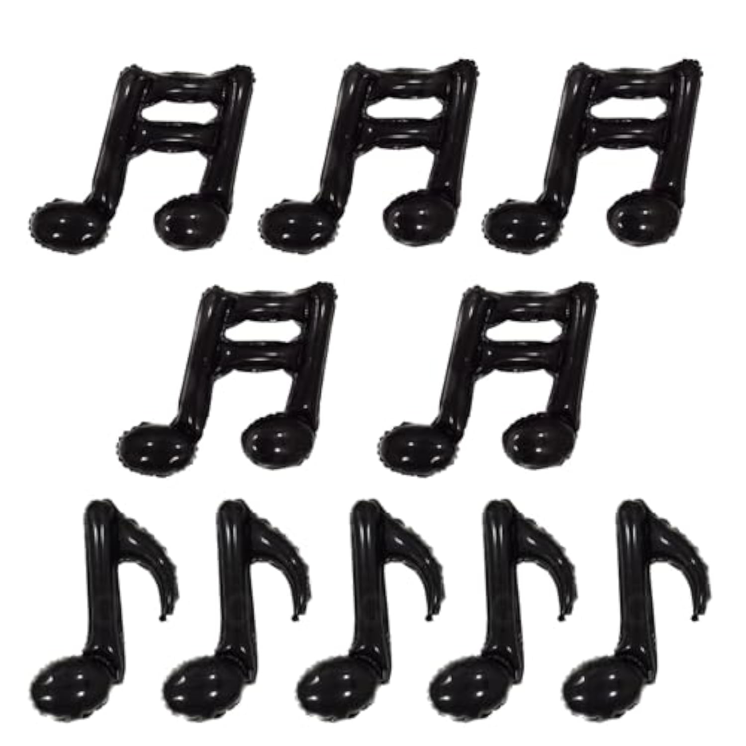 10 Pcs Black Music Note Foil Balloons Music Theme Party Decorations