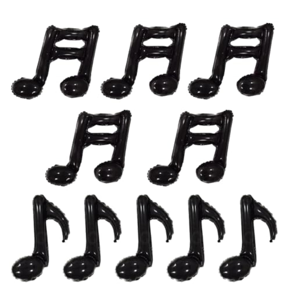 10 Pcs Black Music Note Foil Balloons Music Theme Party Decorations