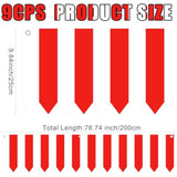 Carnival Tent Circus Theme Party Decorations White And Red Striped Circus Awning Decor 3D Awning Circus Tent Canopy For Mardi Gras Theme Party Decor, 9.84 X 78.74 Inch(9 Pcs)